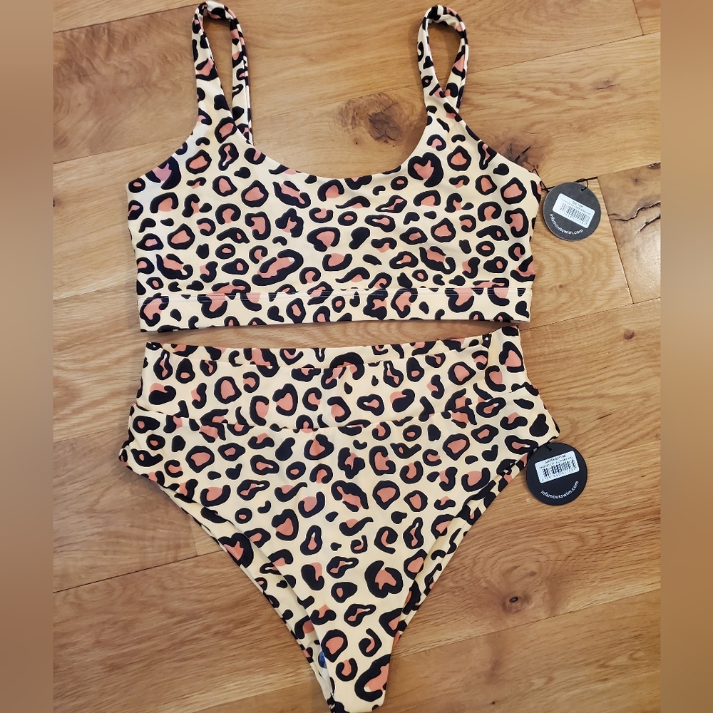 Leopard print infamous swim bikini